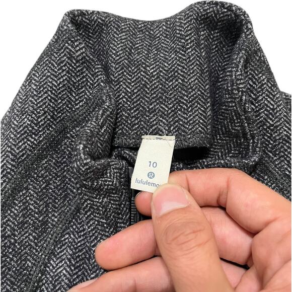 Lululemon Define Herringbone Black Stretch Athletic Jacket - Picture 5 of 6